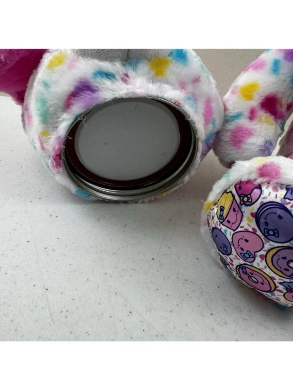 Puppy Stash Jar Pink & White Puppy Dog Plush Hide Valuables Secret Storage